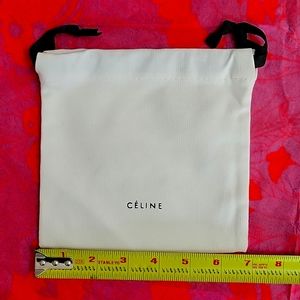 Celine Dust Bag 7"x6" White